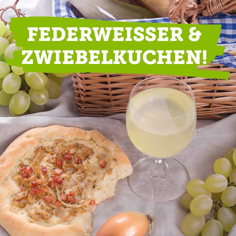 Bio-Federweißer und Bio-Zwiebelkuchen bestellen