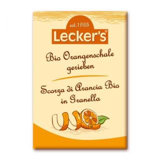 Orangenschale gerieben