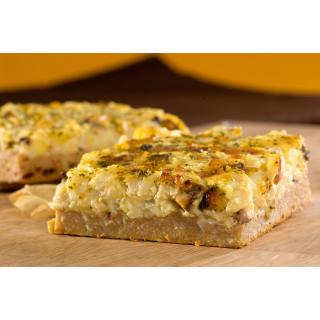 Zwiebelkuchen mit RäucherTofu, 4 Stücke