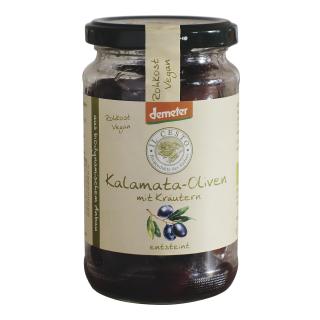 Kalamata Oliven mit Kräutern ohne Stein