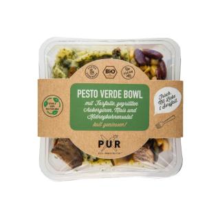Pesto Verde Bowl Farfalle, gegril.  Aubergine to go
