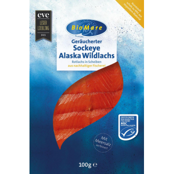 Sockeye Alaska Wildlachs, geräuchert