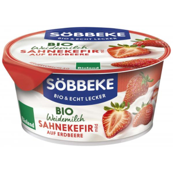 Sahnekefir auf Erdbeere-Weidemilch