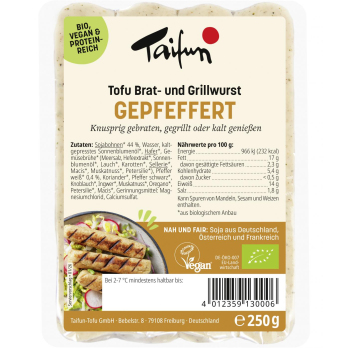 Brat- und Grillwurst Tofu gepfeffert