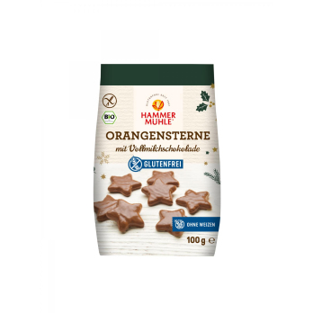 Orangensterne in Vollmilchschokolade