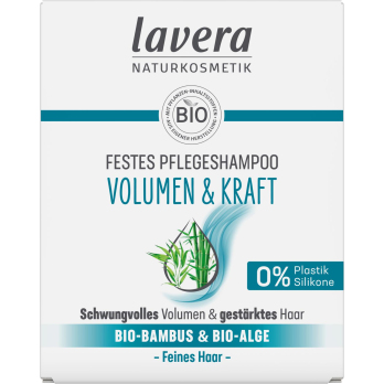 Festes Pflegeshampoo Volumen und Kraft