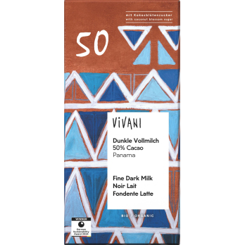 Dunkle Vollmilch 50% Cacao/Kokos   80 g