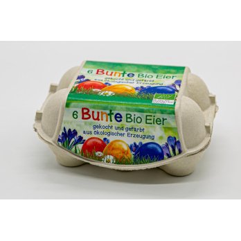 bunte Eier, abgepackt