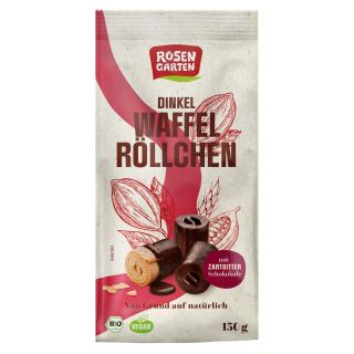 Dinkel Waffelröllchen Zartbitter