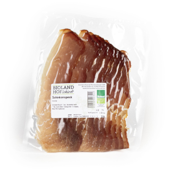 Schinkenspeck geschnitten