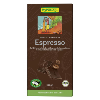Zartbitter Schokolade mit Espressobohnensplittern