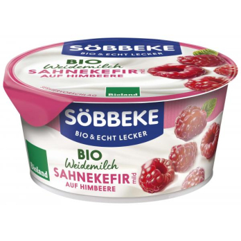 Sahnekefir auf Himbeere-Weidemilch