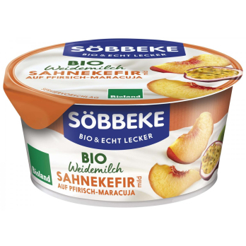 Sahnekefir auf Pfirsich-Maracuja-Weidemilch