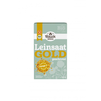 Gold Leinsaat geschrotet