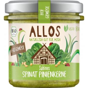 Hofgemüse Sabines Spinat Pinienkerne