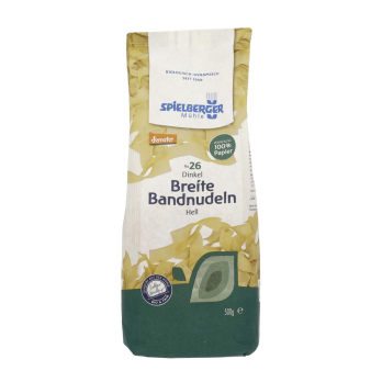 Breite Dinkel-Bandnudeln