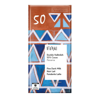 Dunkle Vollmilch 50% Cacao/Kokos   80 g
