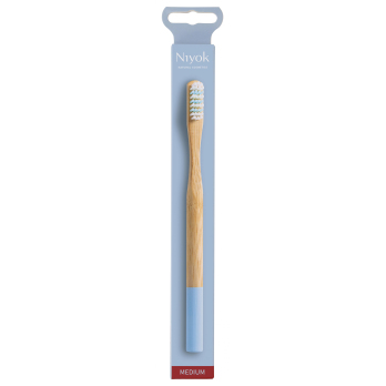 Bambuszahnbürste adult medium blau 1 Stk